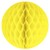 Bolas de panal de abeja en papel seda amarillo. 30, 25 y 15 cms de diámetro.