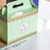 Caja de Cartón para Sorpresas - Verde Pastel con Bordes Dorados Mate - comprar online