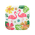 Platos Cuadrados de Cartón Flamingo 19 cms. 8 unidades - comprar online
