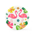 Platos Redondos de Cartón Flamingo 15 cms . 10 unidades - comprar online