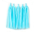Pompones de flecos en papel seda Azul pastel. 35 cms de largo. Paquete x 5 unidades