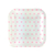 Platos Cuadrados de Cartón Estrellas Rosadas 19cms. 6 unidades - comprar online