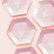 Platos Hexagonales Rosé All Day. 25 cms - 8 unidades - comprar online