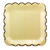 Platos Cuadrados Amarillo Claro con Borde Metalizado Dorado 22.8cms - 8 unidades - comprar online