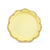 Platos en Forma de Flor Amarillo Pastel con Borde Dorado 18 cms - 8 unidades - comprar online
