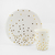 Platos Redondos 18 cms Confetti Dorado Metalizado sobre Blanco. 10 Unidades - comprar online