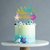 Topper en Papel para Torta - Happy Birthday Sirenita