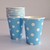 Vasos de Cartón Puntos Blancos sobre Azul Pastel. 8 unidades - comprar online