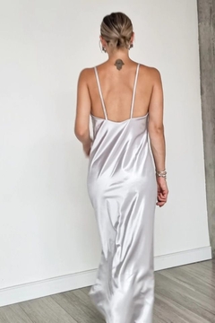 Vestido MOLLY plata - tienda online