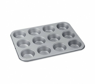 Whiskspro® Heavy Gauge Muffin Pan (Molde Muffing) 12 Cup 35x26.5x3cm 0.8 mm Base Lineas (WI63225)