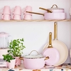 GreenPan® Padova Blush Set De 10 Piezas Rosado Mango Y Asas Dorado (CC002445)