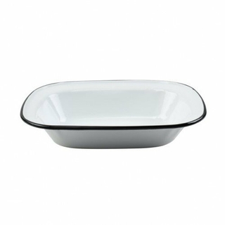 Nonfork® Enamelware Vintage Classic Fuente De Pie Dish 22x17x4.7 Cm B/N (N839080N)