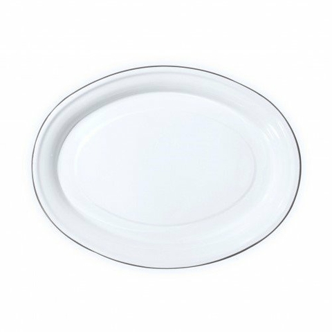 Nonfork® Enamelware Vintage Classic Bandeja Oval 36.5x26 Cm B/N (N833037N)