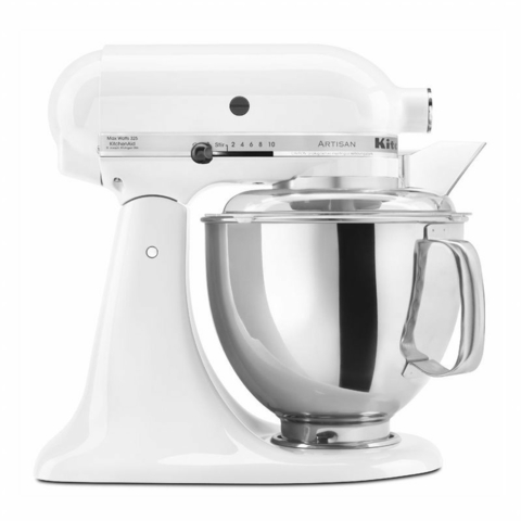 Kitchen Aid® Batidora Artisan 4.8 lts Blanca (KSM150PSRWH)