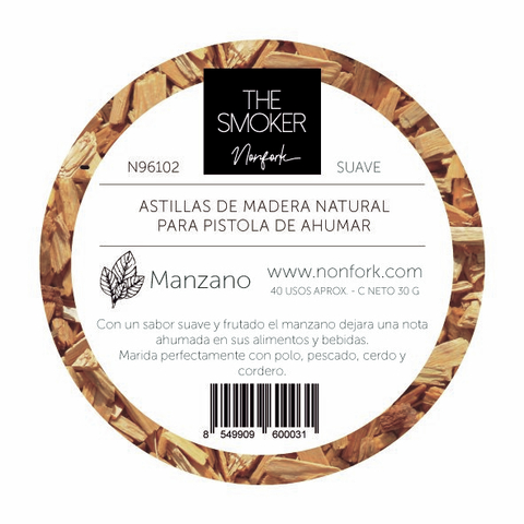 Nonfork® The Smoker Astillas Para Ahumador Manzano Round Pack 30 g (N96102)