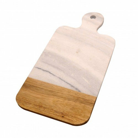 Nonfork® Tabla Con Mango Marmol Blanco Y Acacia (N8715016)