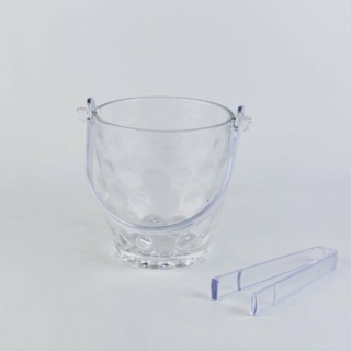 Hielera de Vidrio Con Asa y Pinza Transparente (GLHI0003)