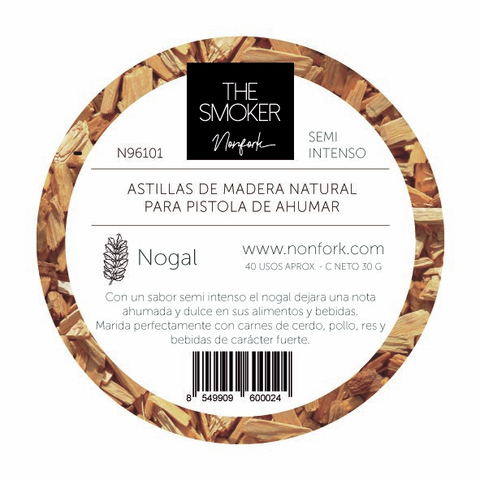 Nonfork® The Smoker Astillas Para Ahumador Nogal Round Pack 30 g (N96101)