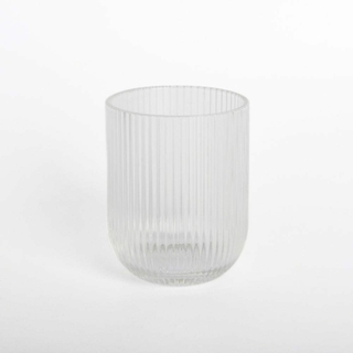 Vaso Vidrio Rayado Transparente 280 Ml (C5230)