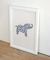 Cuadros Elefante Baby Papercut Azul - comprar online