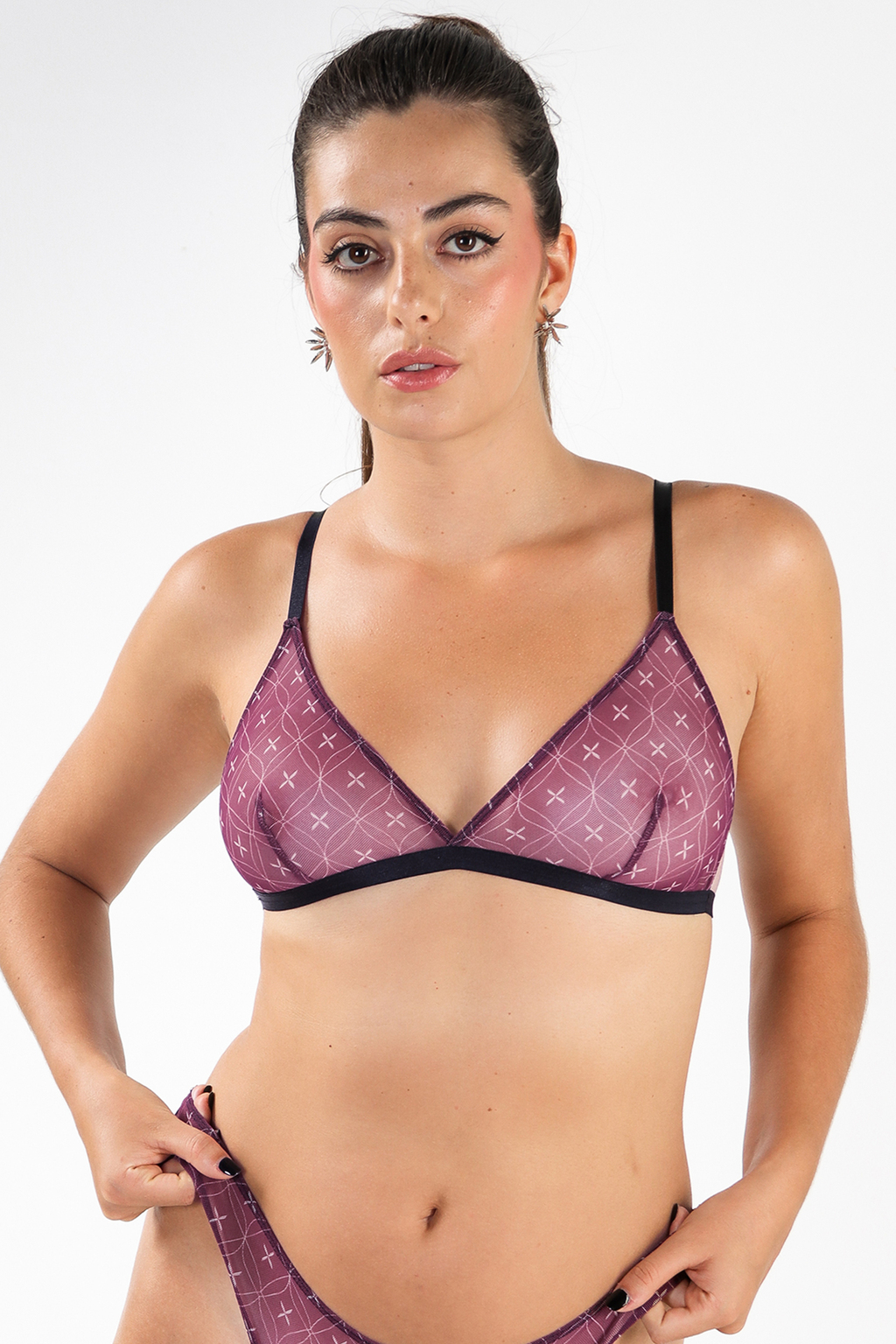 Corpi o Tri ngulo Regulable De Microtul Violeta Estampado corpi-o-tri-ngulo-regulable-de-microtul-violeta-estampado