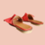 Hortensia sandal in red suede - online store