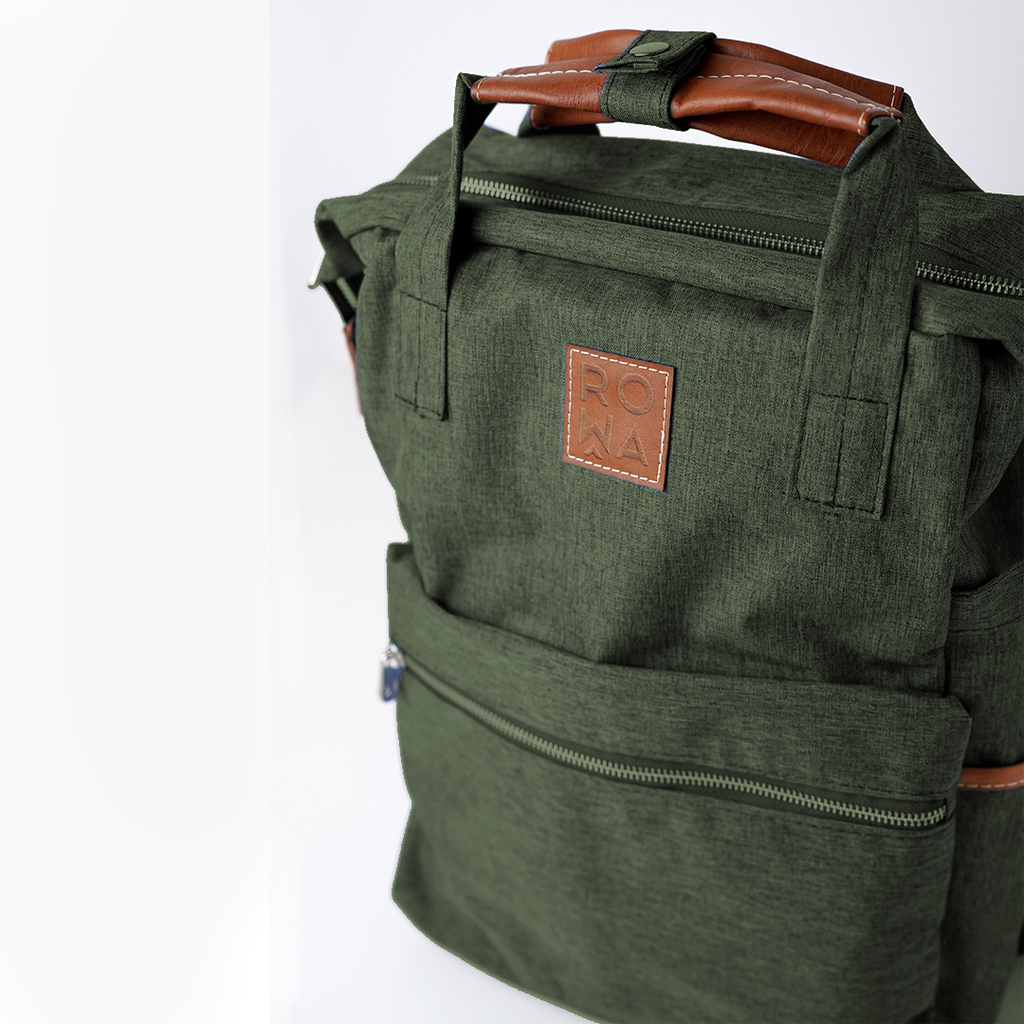 mochila chacarita verde militar tramado