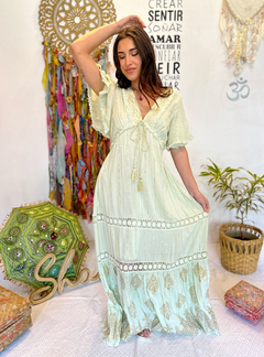 Vestido Boho CRETA VERDE