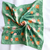 Pañuelo florcitas fondo verde/ Chico - comprar online