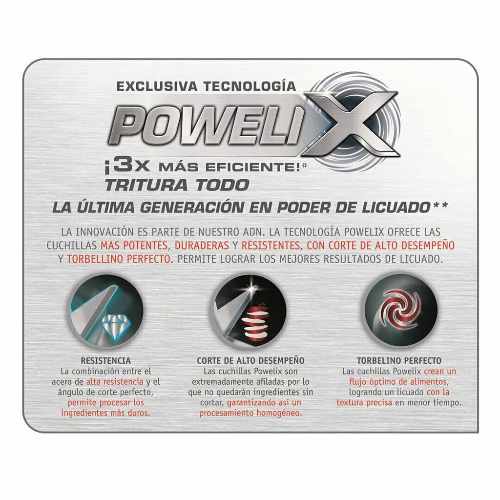 Licuadora Moulinex Powermix Plus 700W 2L Roja