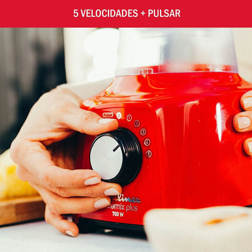 Licuadora Moulinex Powermix Plus 700W 2L Roja