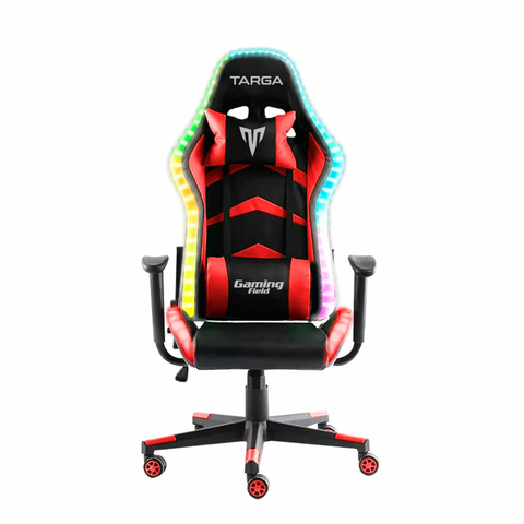 Silla Pc Gamer Targa Warrior Pro Fx Roja Luces Rgb 160kg