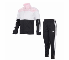 Conjunto Abrigo Adidas Preto/Branco/Rosa - A945 - Tamanho 4 anos - comprar online