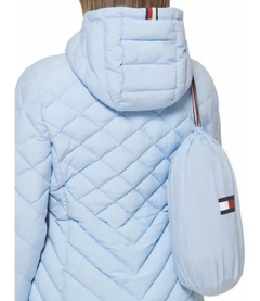 Jaqueta Feminina Tommy Hilfiger Puffer Azul - TH0579 - Tamanho GG na internet