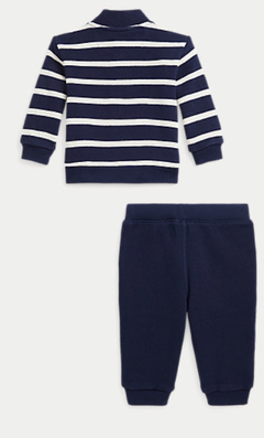 Conjunto Sweater Ralph Lauren Navy Cream - RL7977 - Tamanho 6 meses - comprar online