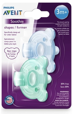 Kit 2 Chupetas Soothie Avent Ursinho 3+ - comprar online