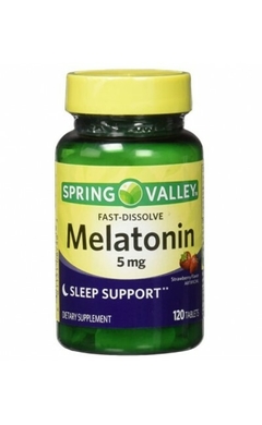 Melatonina Spring Valley 5mg 120 capsulas - 2024 - Fast Dissolve
