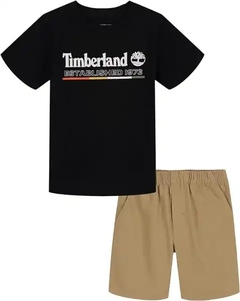 Conjunto Timberland Camiseta + Bermuda de sarja Menino Tamanho - 5 anos