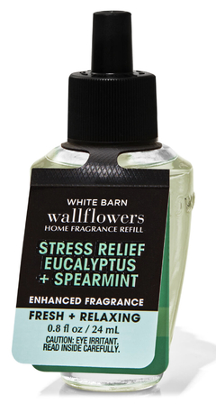 Refil Aromatizador de Ambiente Bath & Body Works Wallflowers - Stress Relief Eucalyptus + Spearmint