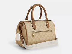 Bolsa Coach Rowan Satchel Signature Canvas w Stripe - comprar online