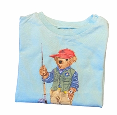 Camiseta Ralph Lauren Cotton Azul - Menino -- Tamanho 12 meses - comprar online