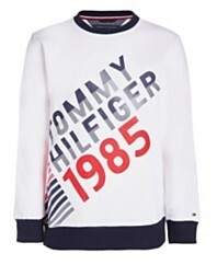 Moletom Tommy Hilfiger Logo Branco - TH5835- Tamanho 16 - 18 anos