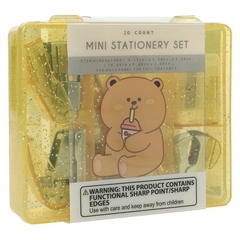 Kit Mini Stationery Set Ursinho Amarelo