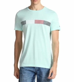 Camiseta Masculina Tommy Hilfiger Verde Claro - TH0276 - Tamanho M - comprar online