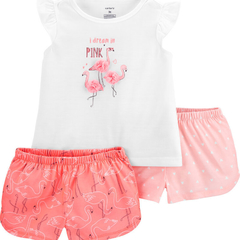 Pijama Carter's 3 peças Flamingo - 2H475010 - Tamanho 5 anos - comprar online