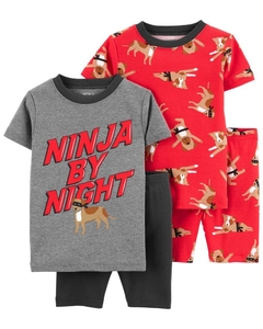 Pijama 4 Peças Carter's "Ninja" - 2K497210 - Tamanho 4 anos