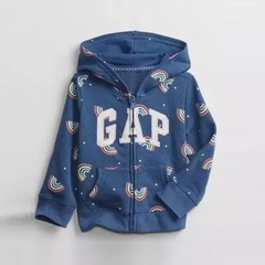 Moletom GAP Ziper Rainbow Azul - GAP792 - Tamanho 2 anos