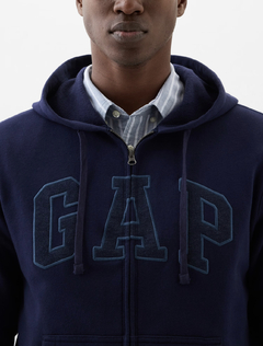 Moletom Gap Ziper Logo Masculino Azul Marinho - GAP0888 - Tamanho G na internet