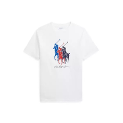Camiseta Ralph Lauren Cotton Big Pony Branca - Menino - RL9988 - Tamanho 4 anos
