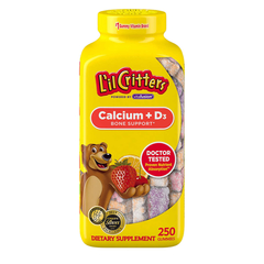 L'il Critters Calcium + D3 Vitamina Infantil 250 Gummies